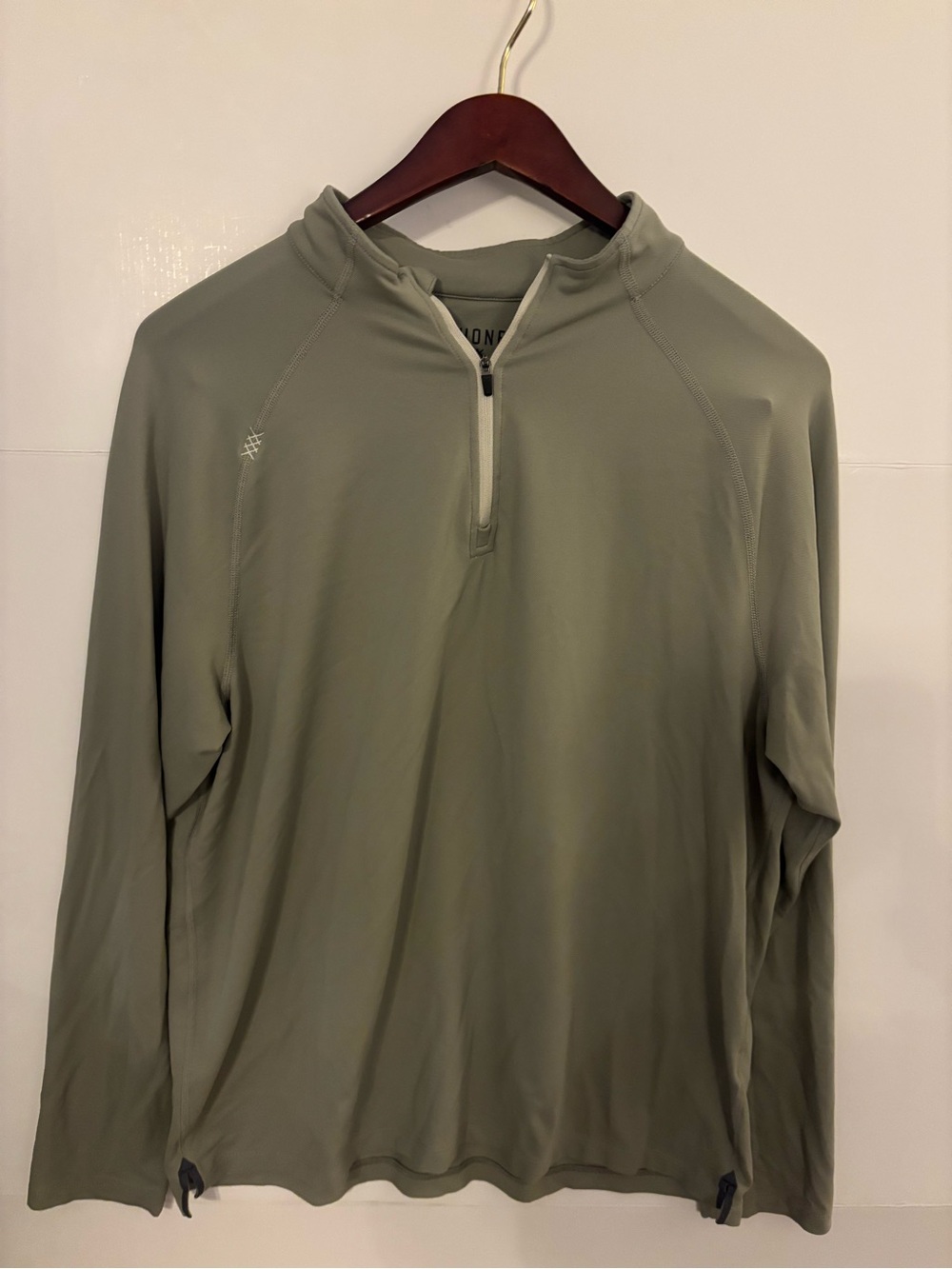RHONE Olive Green Half-Zip Performance Pullover